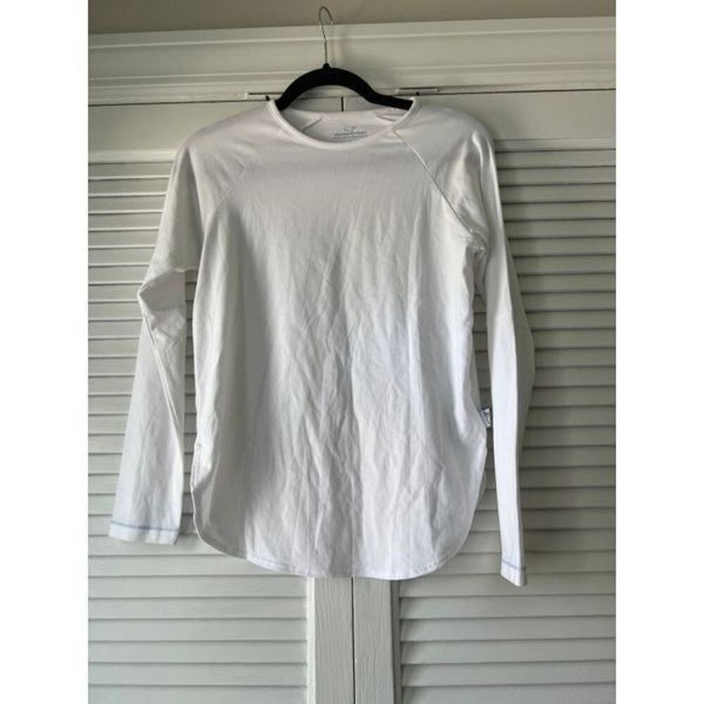 vineyard vines kids girl youth white cotton shirt size large